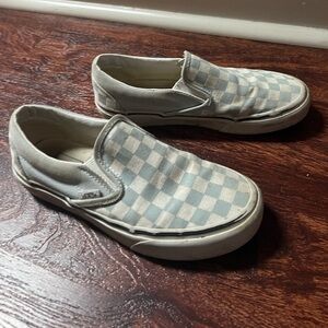 Blue checkered vans 5.5
